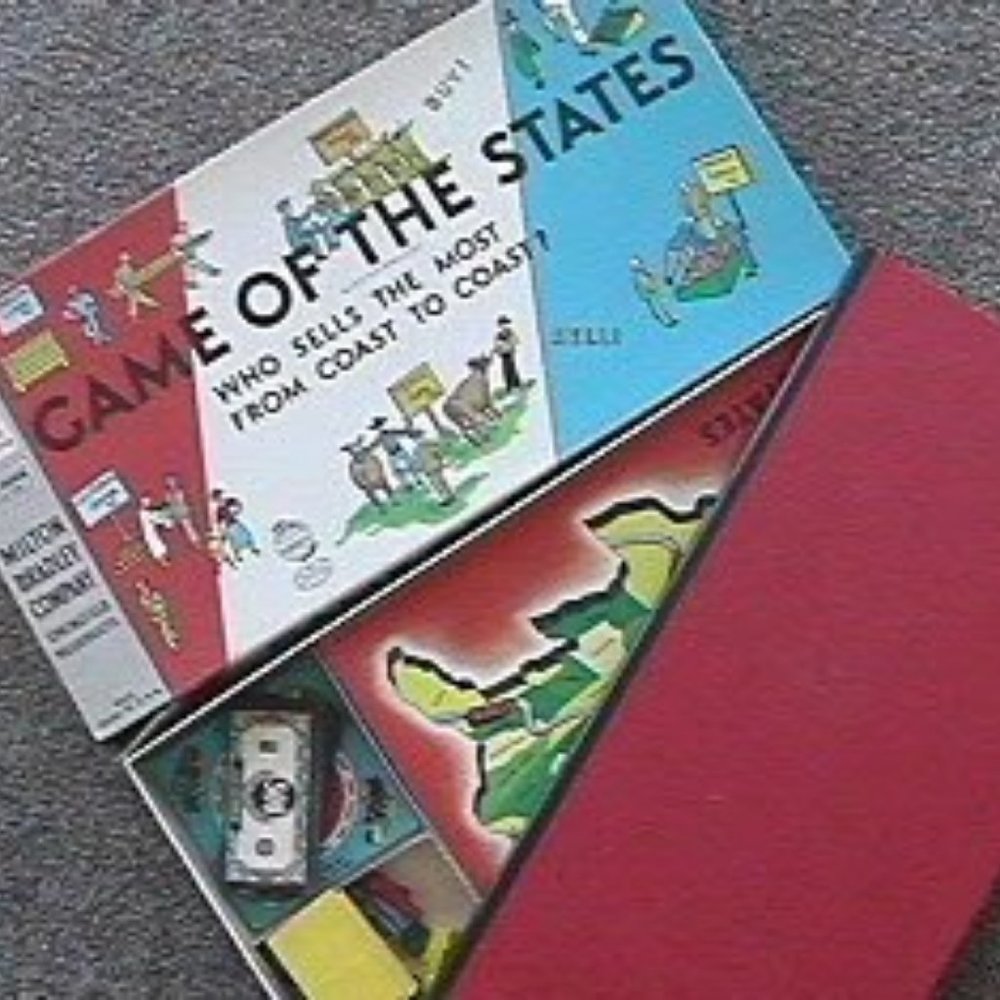 GAME OF STATES Board Game - Milton Bradley Rare 1954 Edition Family Game.